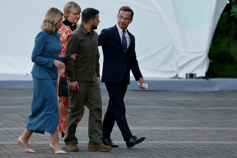 Президент України Володимир Зеленський і прем'єр-міністр Швеції Ульф Крістерссон