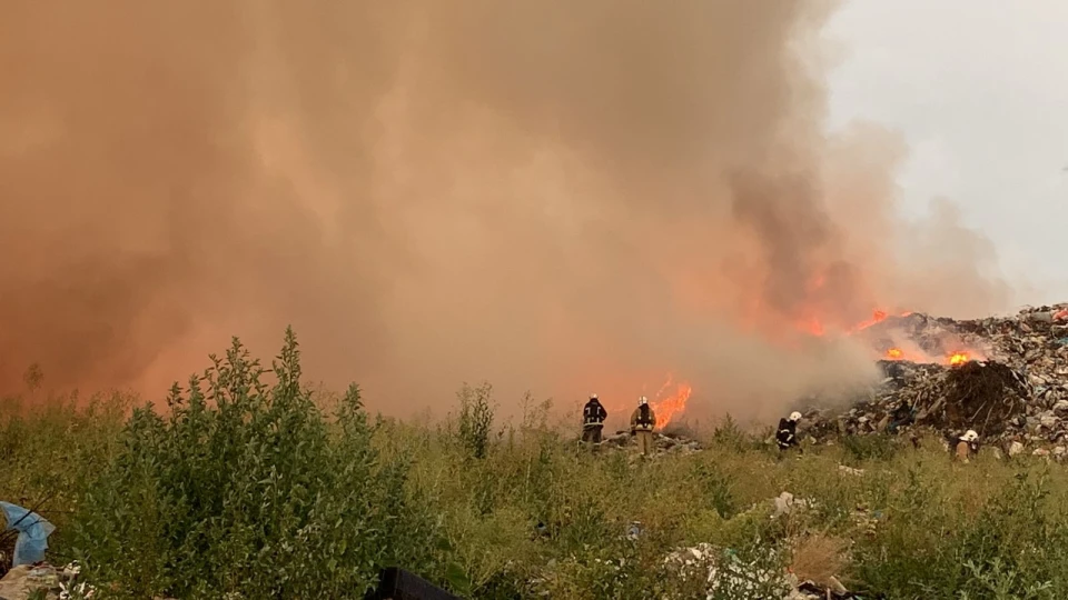 пожежа на Рівненському сміттєзвалищі