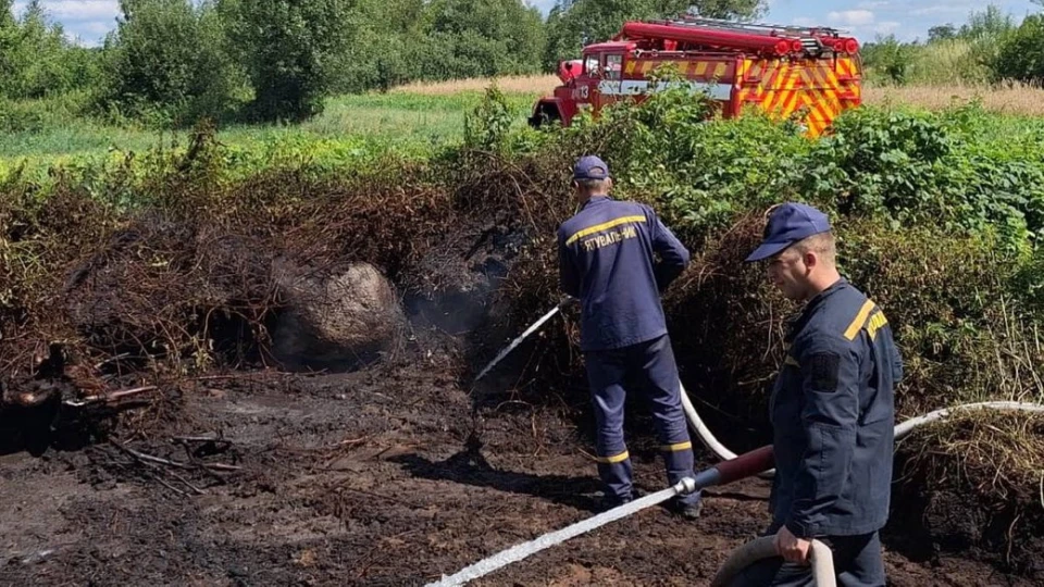 горіння торфу на Волині