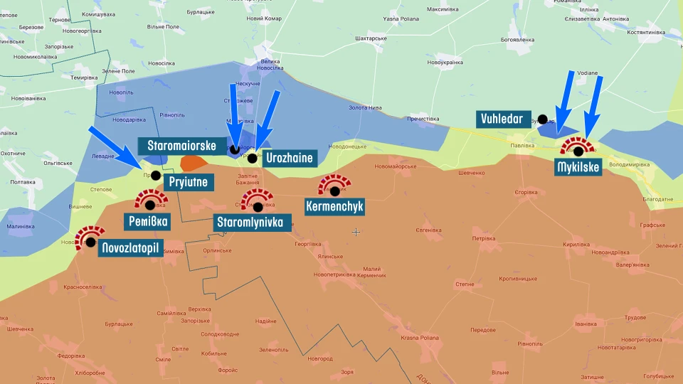 Карта південь Урожайне 11 08