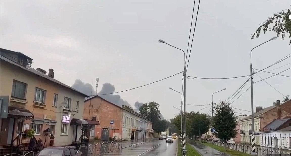 Novgorod Today Two aircraft catch fire Russian airbase in Novgorod region after drone ...