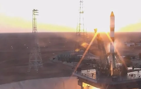 На фото: Російський корабель "Прогрес МС-24"