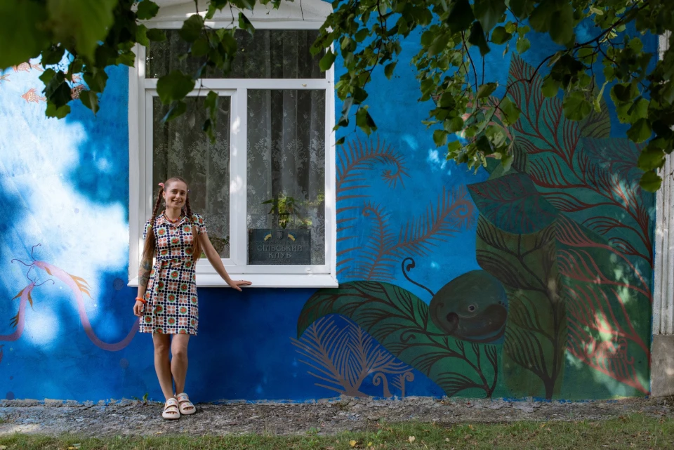 мурал, присвячений Дністру