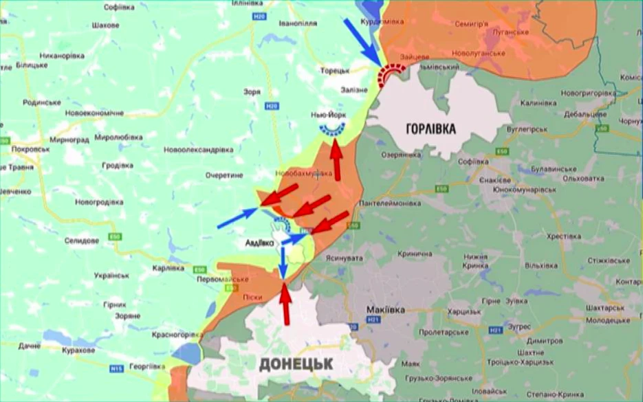 карта Донецьк Горлівка 11.09