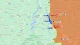 Map of fighting in Svatove-Kreminna area