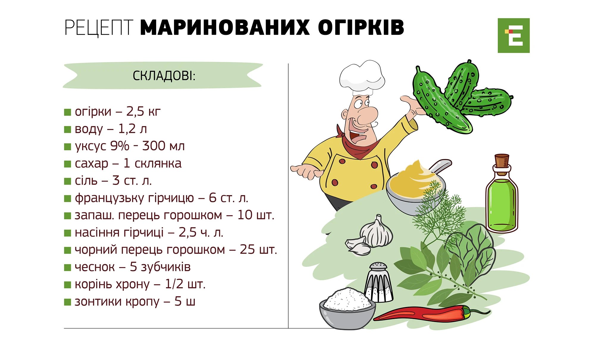 Как приготовить маринованные огурцы с горчицей?