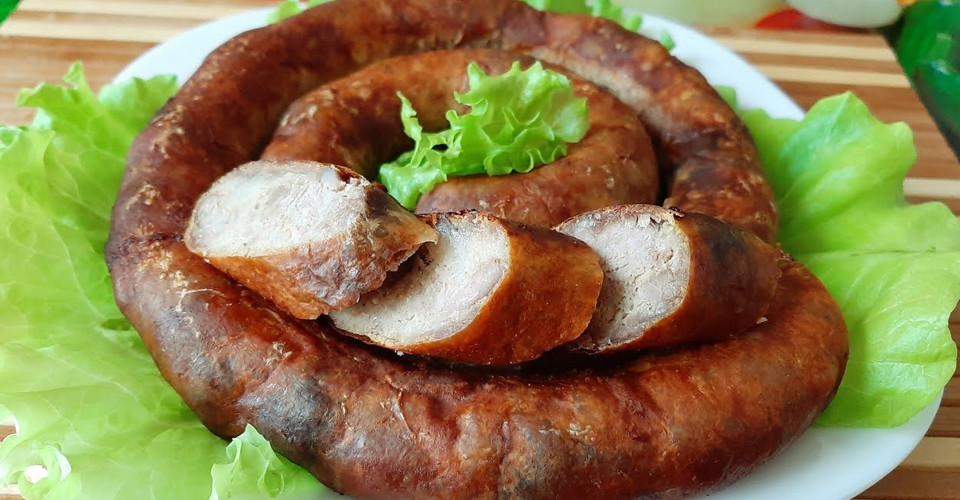 Домашняя колбаса из свинины в духовке - рецепт автора Prostogotovka