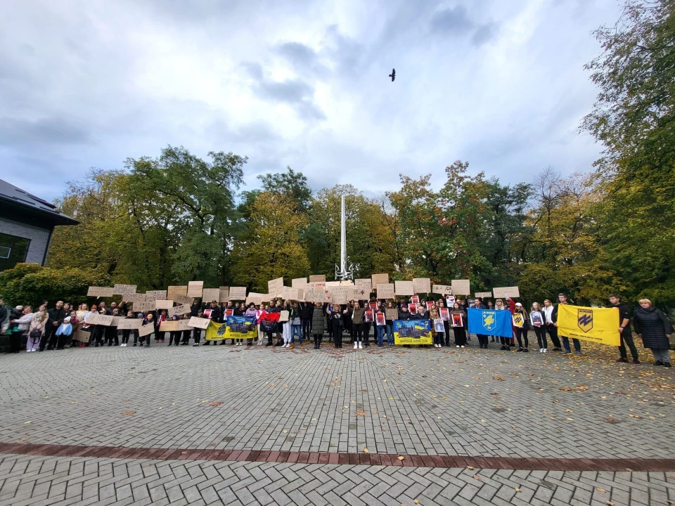 акція на підтримку полонених азовців у Ковелі, 22 жовтня 2023