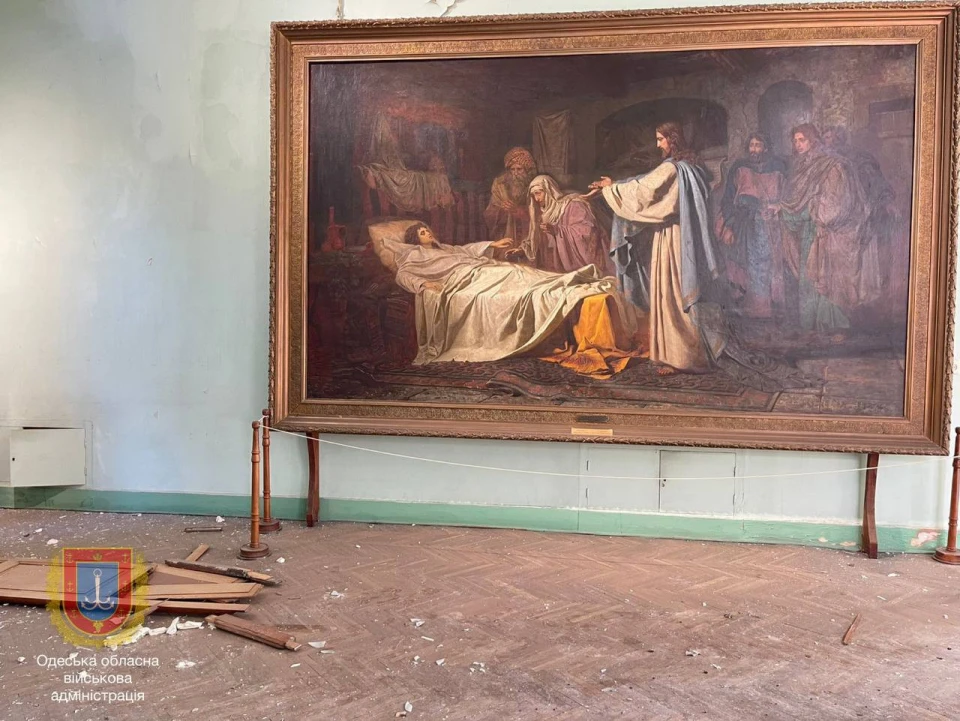 Odesa Art Museum, damaged by the Russian attack