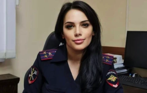 На фото: Речниця МВС Дагестану Гаяна Гарієва