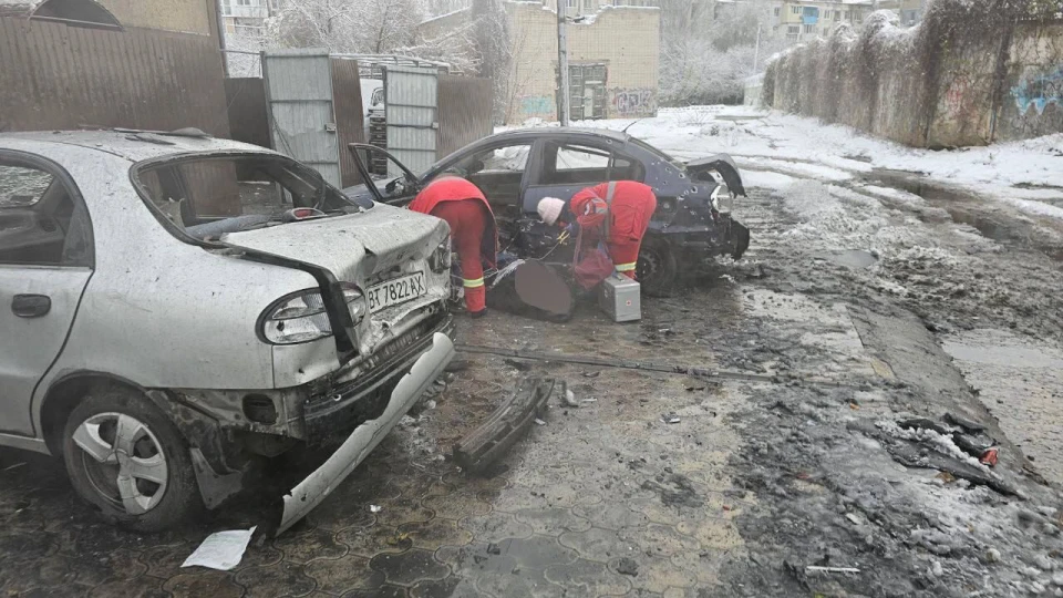 Обстріл автостоянки у Херсоні 20 листопада