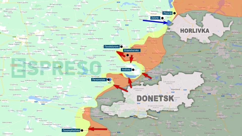 map Avdiivka