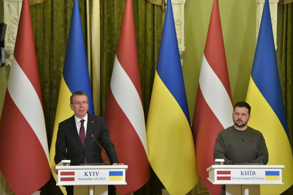 президент Латвії Едгарс Рінкевичс і президент України Володимир Зеленський