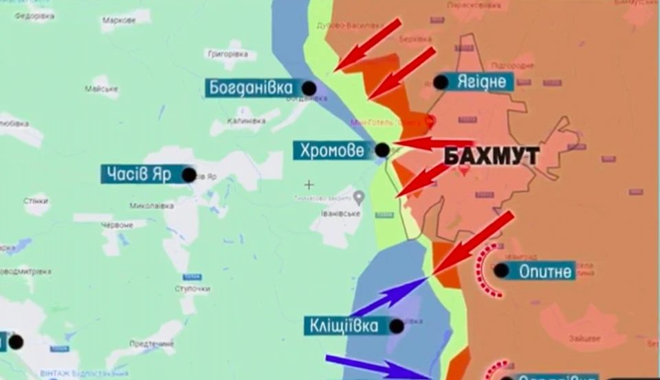 карта Бахмут етер 4.12.23
