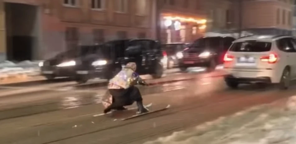 "бабуся на лижах" у Львові