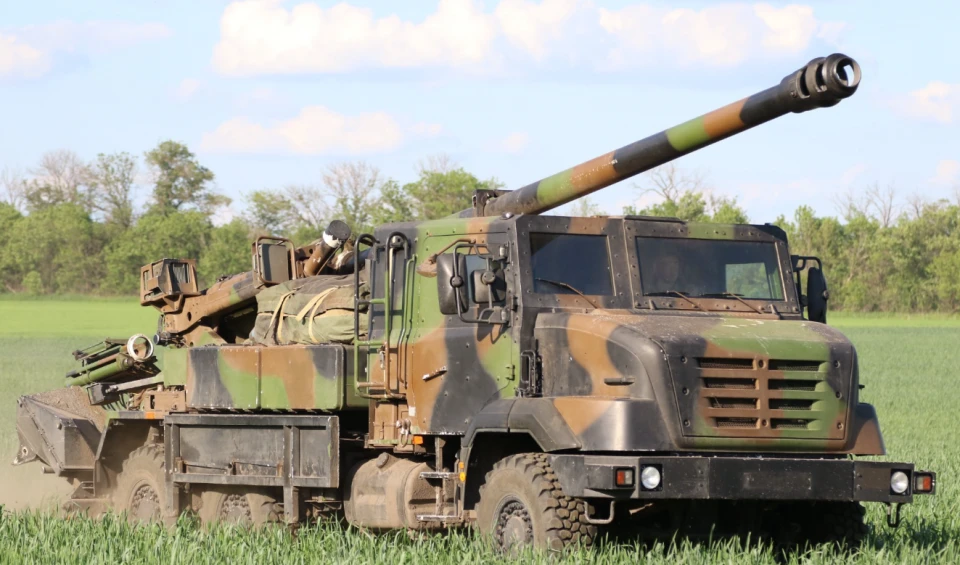 Ceasar self-propelled artillery system made in France