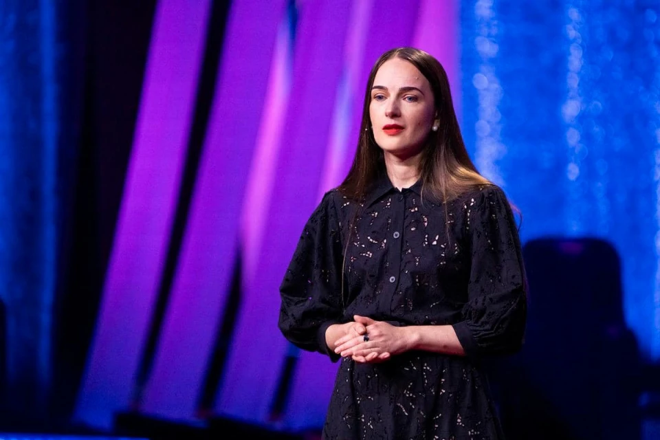 Олександра Матвійчук виступає на TEDx, фото з її фейсбуку