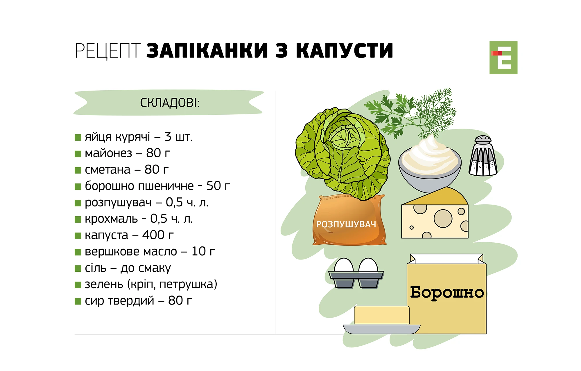 Рецепт ЗапіканкИ з капусти