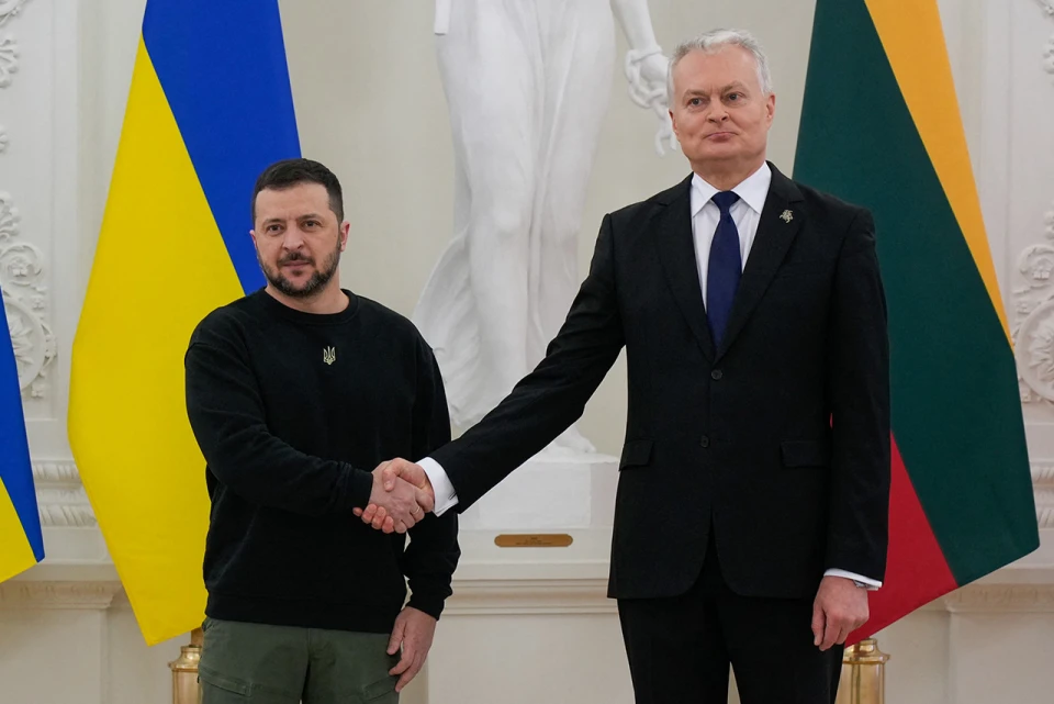 Volodymyr Zelenskyy with President of Lithuania Gitanas Nausėda