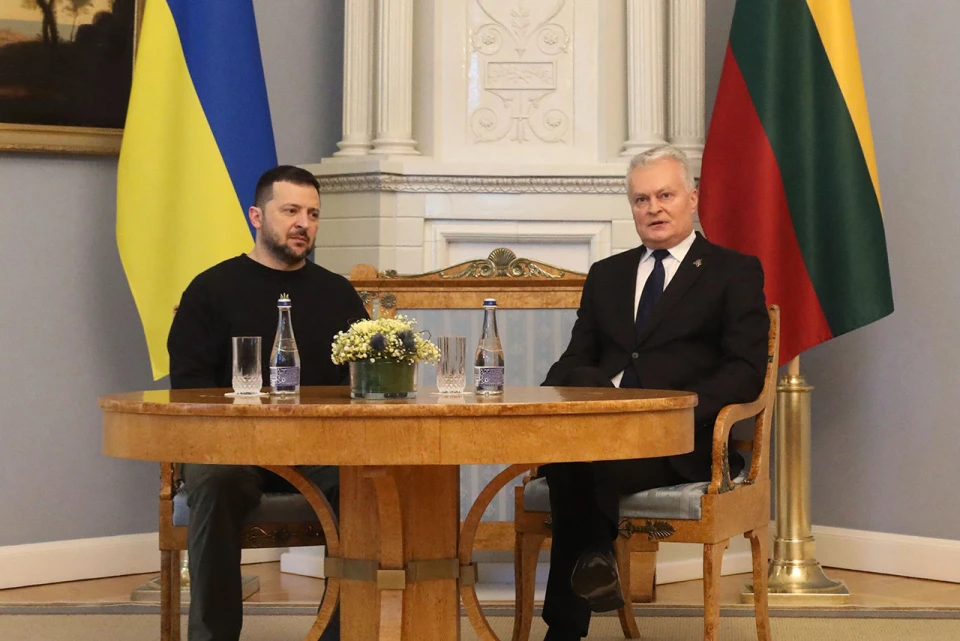 Volodymyr Zelenskyy with President of Lithuania Gitanas Nausėda
