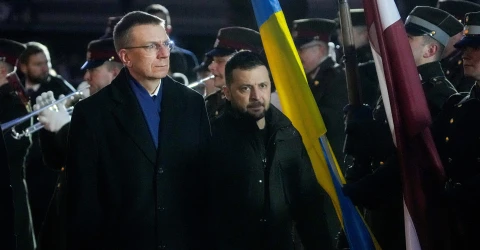 Едгарс Рінкевичс та Володимир Зеленський