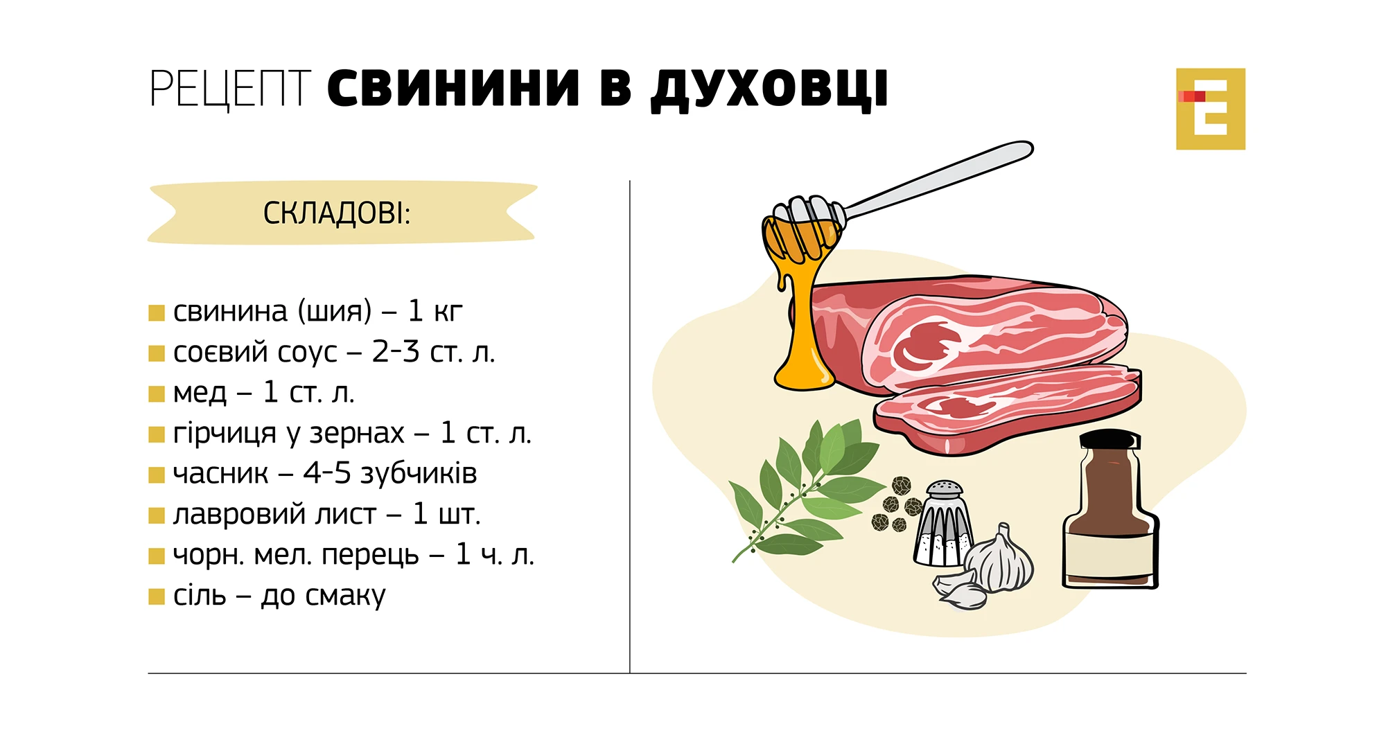 рецепт СвининИ в духовці