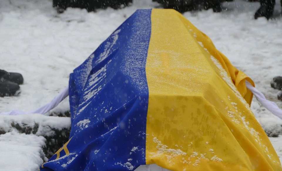 прощання із загиблим кулеметником Юрієм Хамандриком у Калуші