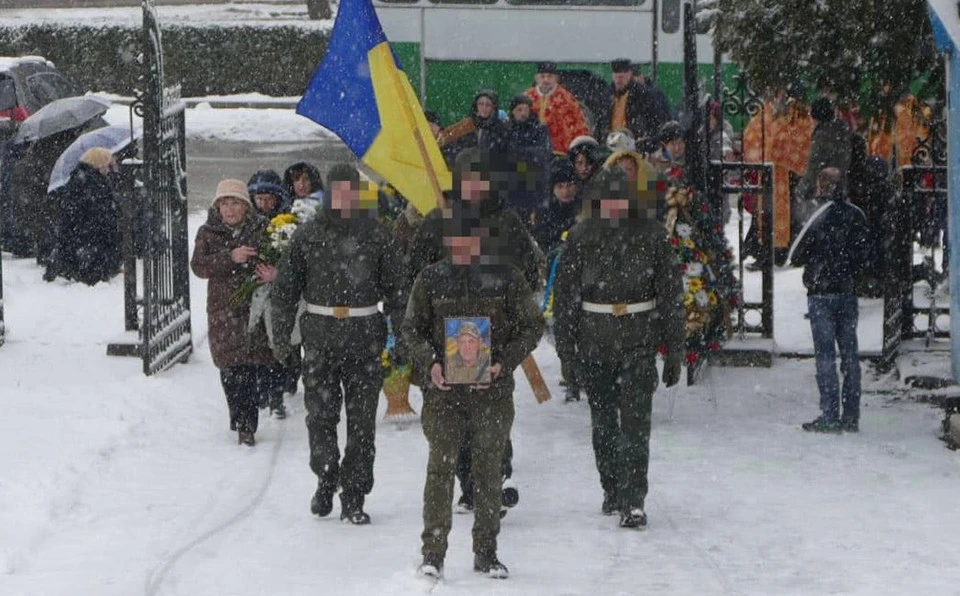 прощання із загиблим кулеметником Юрієм Хамандриком у Калуші