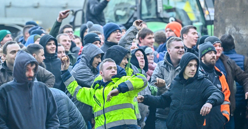 протест фермерів в Брюсселі