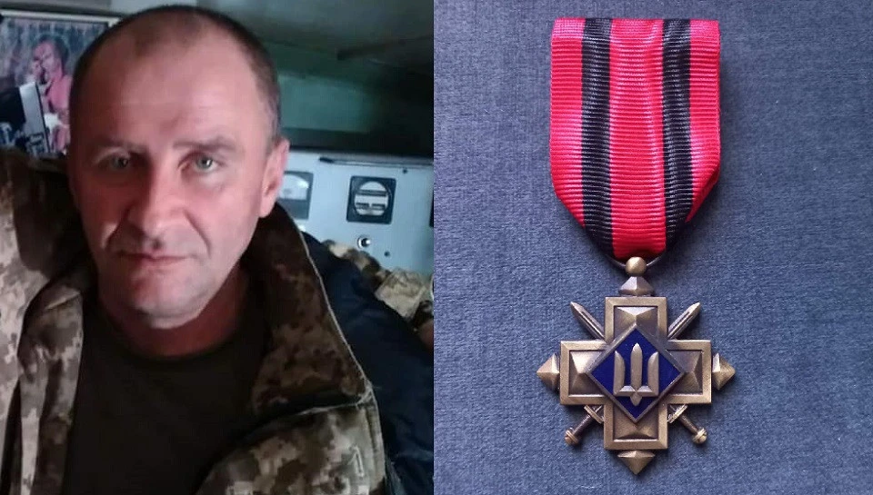 Штаб-сержант з Франківщини Любомир Олеськів отримав "Золотий Хрест" від Залужного