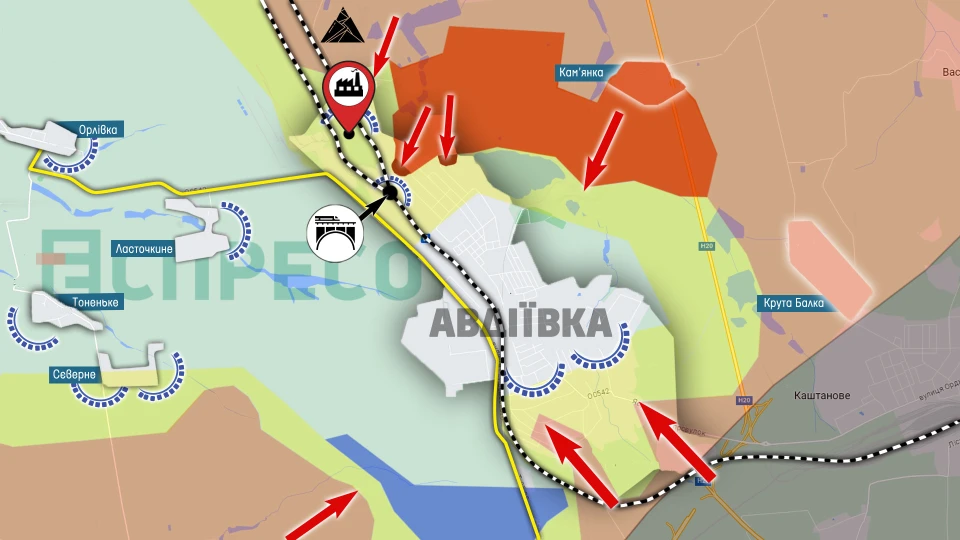 Карта бойових дій Авдіївка 08.02.2024
