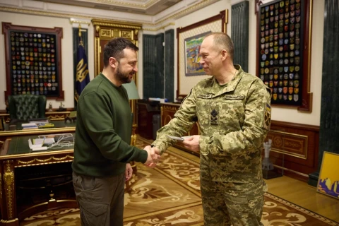 Володимир Зеленський і Олександр Сирський