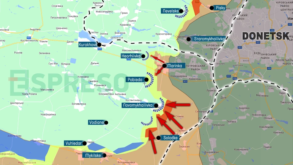 Ukraine war map: fighting in Donetsk region
