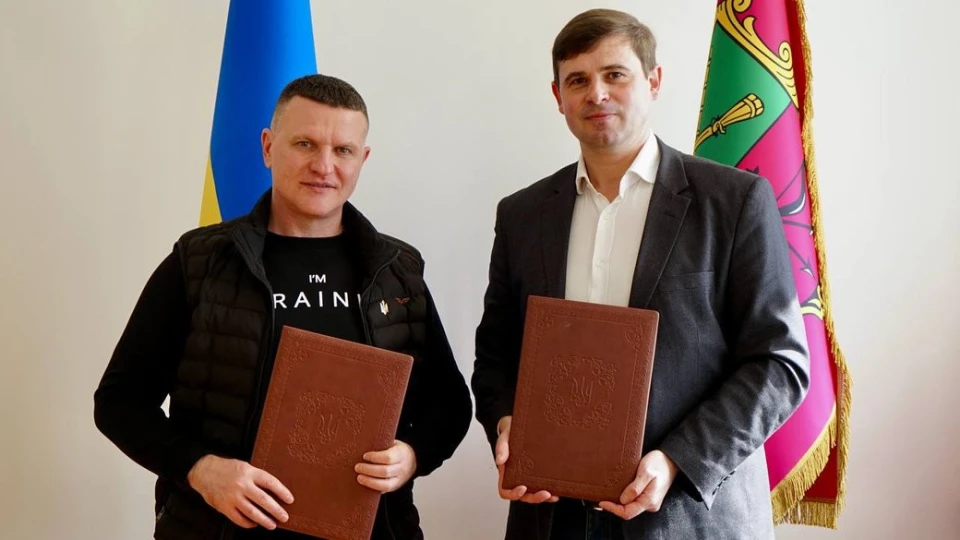 Анатолій Куртєв, секретар Запорізької міської ради, та Андрій Найда, міський голова Калуша