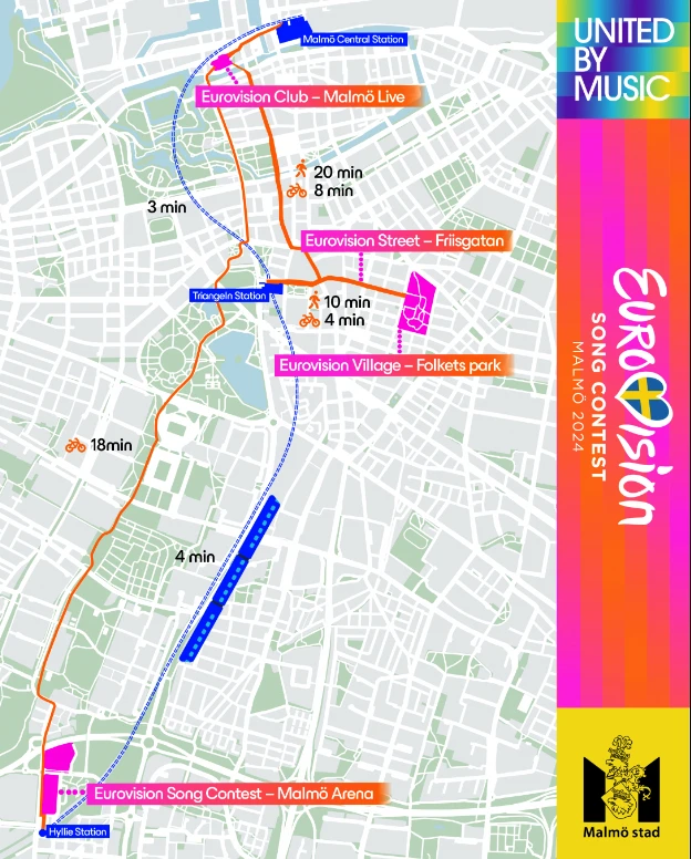 На фото: мапа події міста-господаря Євробачення-2024