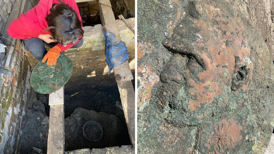 У підземеллях колишньої вязничної кухні на Рівненщині знайшли бронзовий барельєф із зображення польського діяча Пілсудського