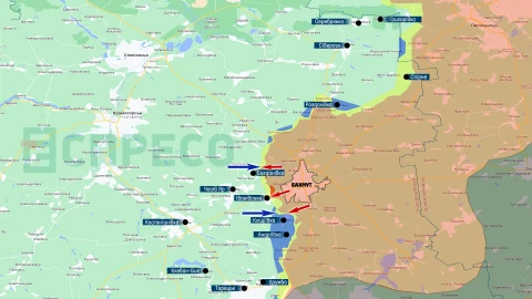Карта бойових дій: Бахмут