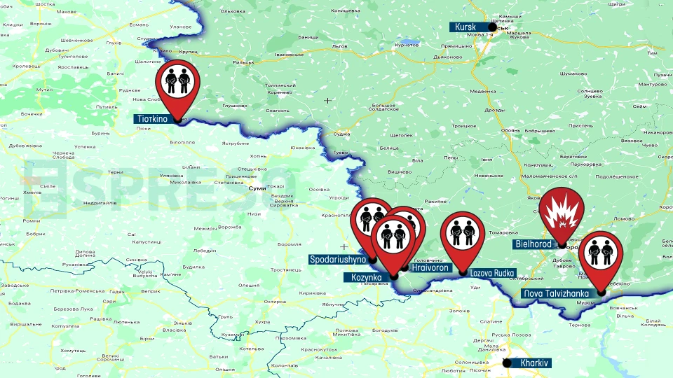 Map of Russian border incursions