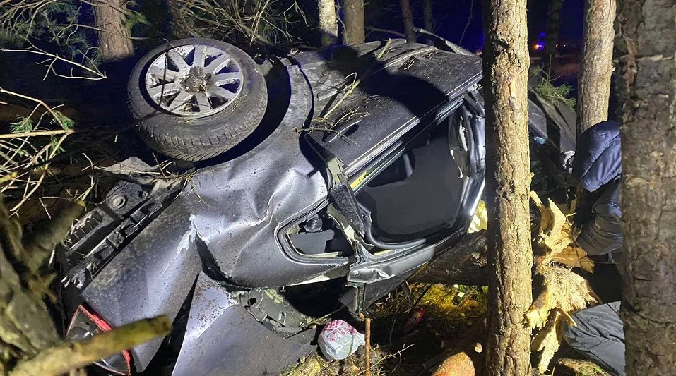 Авто перекинулося і застрягло між деревами: на Волині рятувальники деблокували 28-річного водія