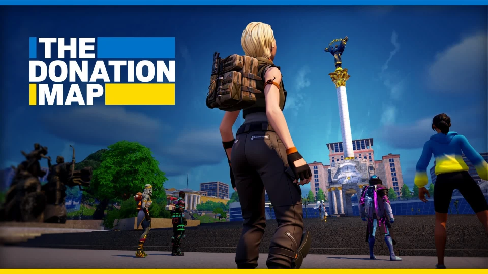 The Donation Map, Fortnite відтворили Майдан Незалежності