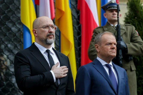 Прем'єр міністр України Денис Шмигаль та прем'єр-міністр Польщі Дональд Туск