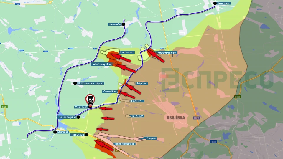 Карта Авдіївка 24.04