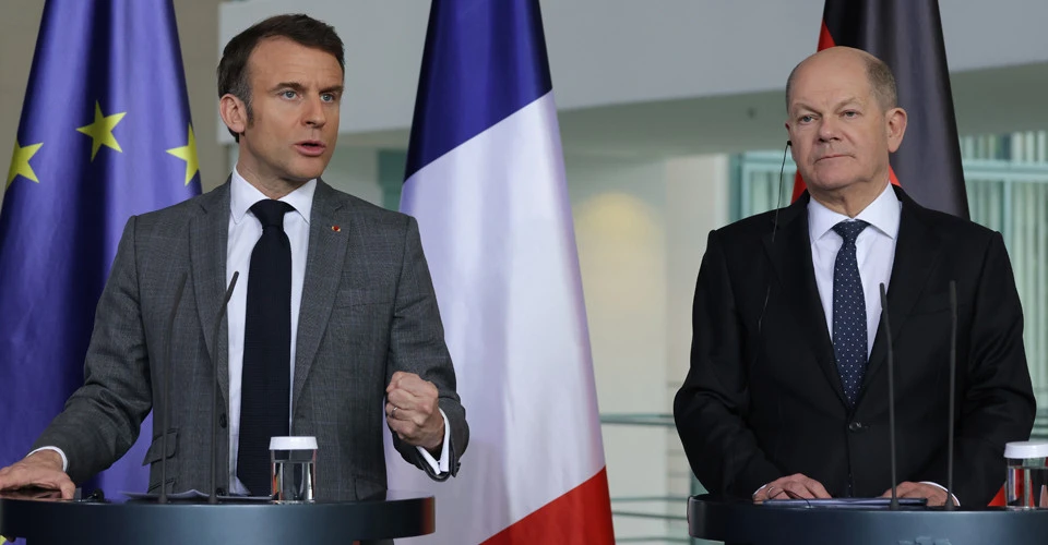 Емманюель Макрон і Олаф Шольц