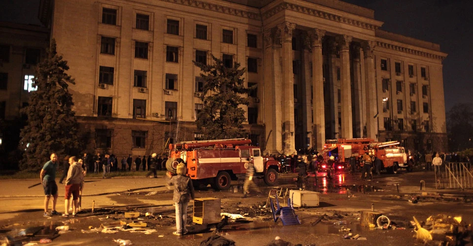 Будинок профспілок в Одесі , травень 2014 року