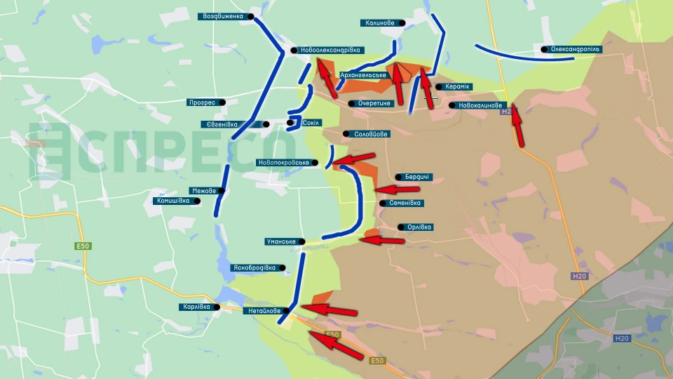 Карта бойових дій: Авдіївка