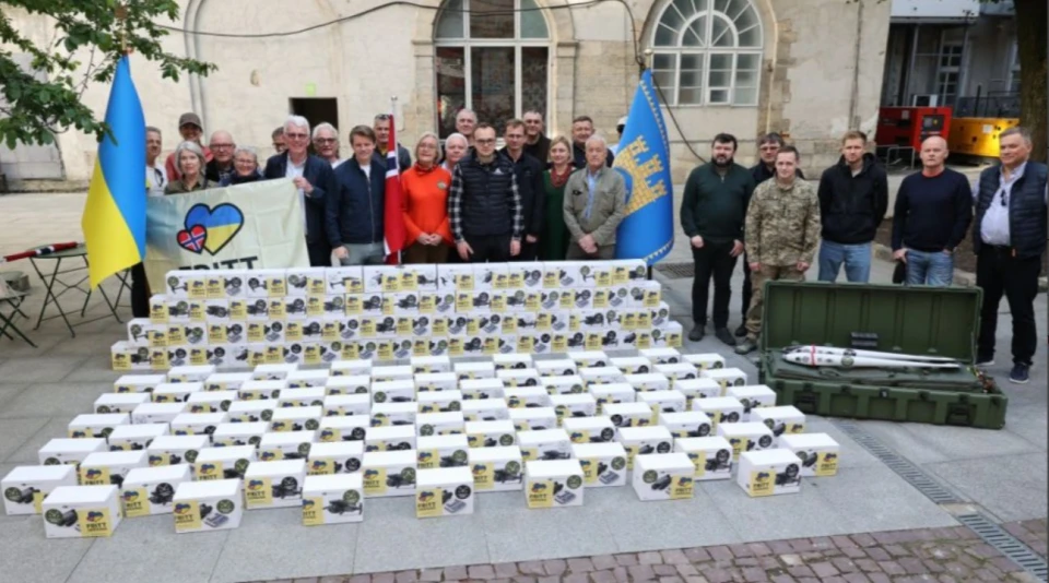 передача дронів від норвежців військовим у Львові