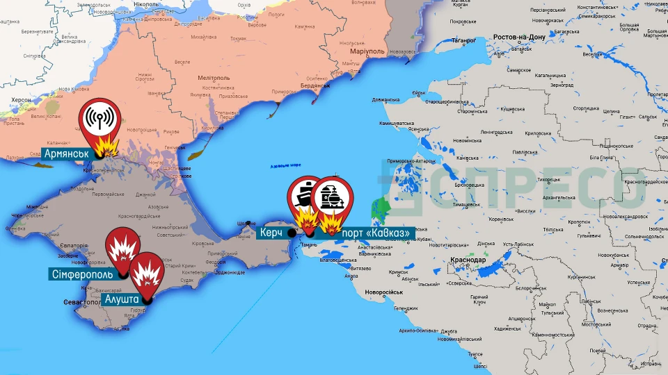 Карта бойових дій: Крим