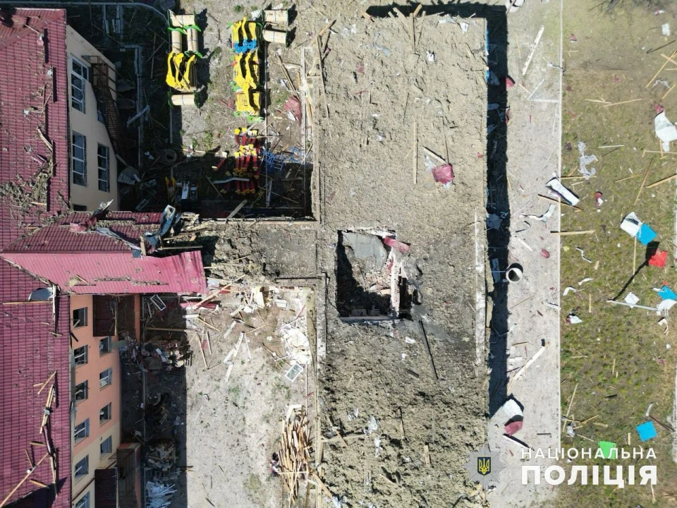 Зруйнований дитсадок у Мирнограді