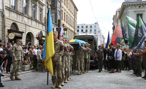 прощання із госпітальєркою Іриною Цибух у Львові