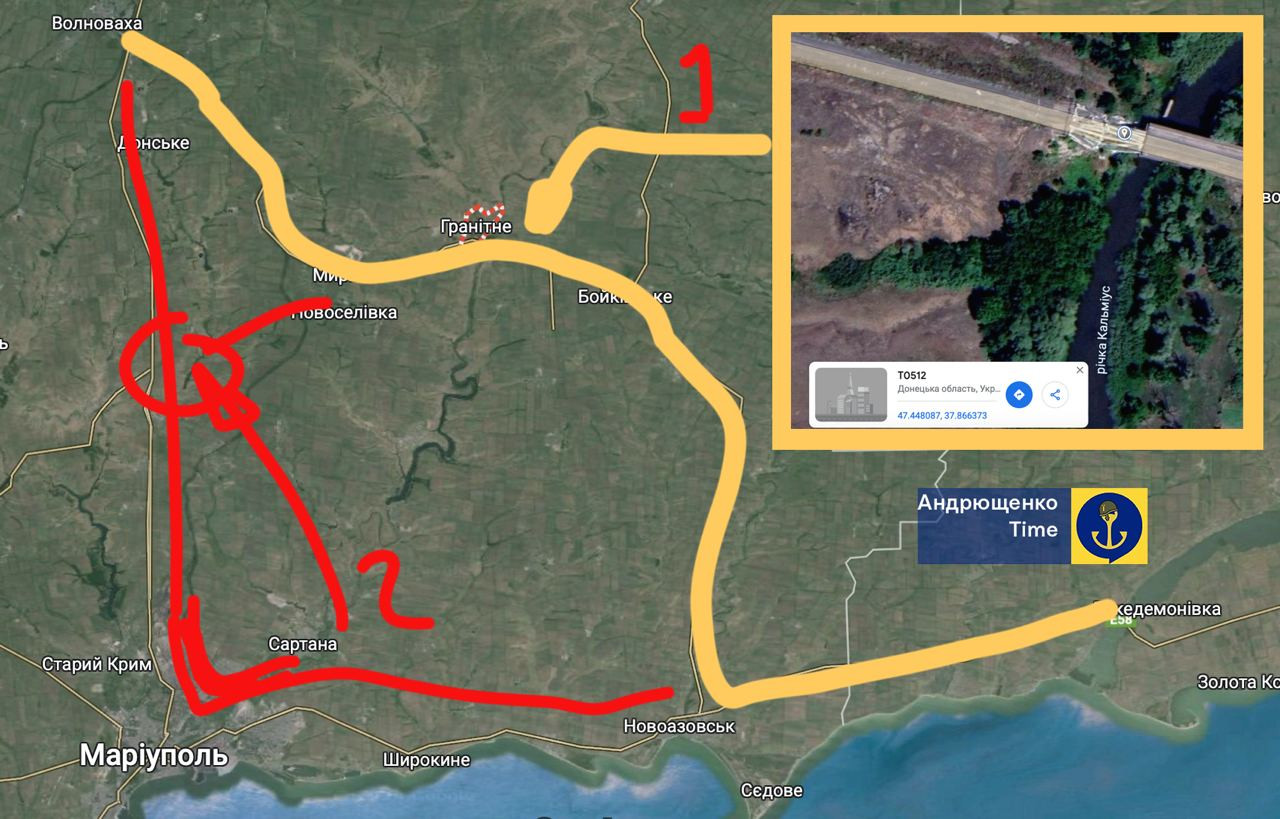 Russia builds new fortifications along Mariupol-Donetsk highway